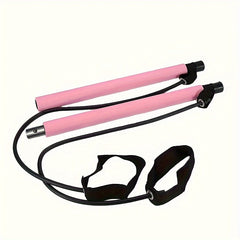 Yoga Pilates Training Bar with Resistance Rope For Full Body Fitness