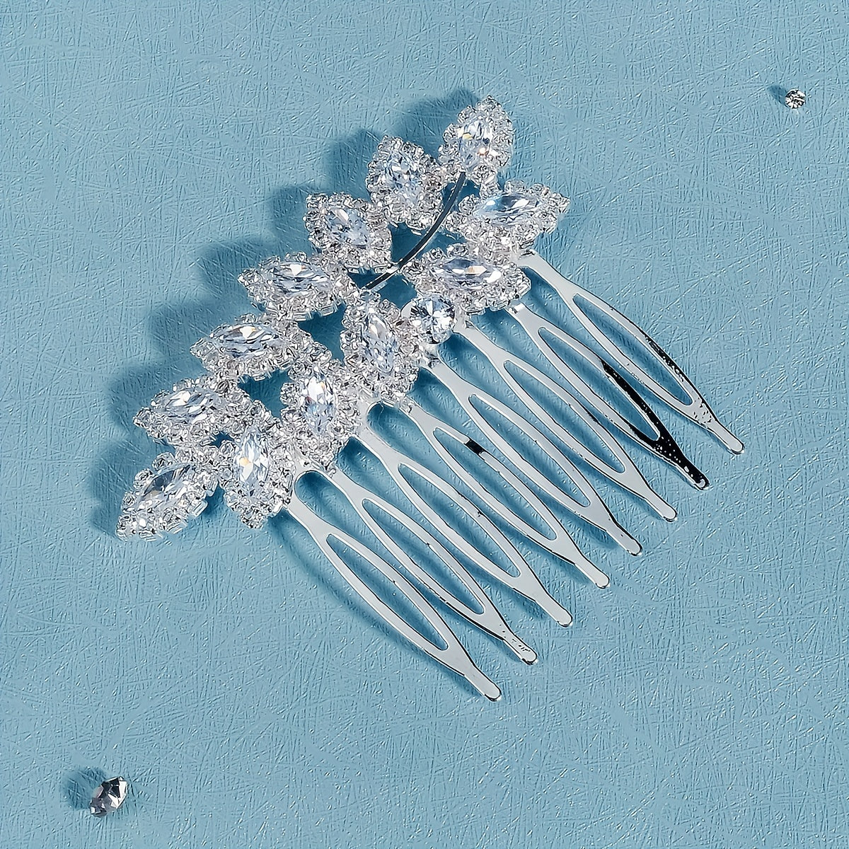 Rhinestone Alloy Hair Comb Head Jewelry for Prom Birthday Party
