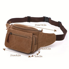 Waterproof Canvas Waist Bag Men's Casual Outdoor Storage Bag