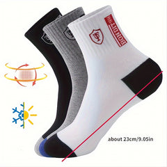 12 Pairs Men's Crew Socks Sweat Absorbing Athletic Short Socks