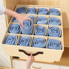 Foldable Underwear Drawer Storage Box - Space Saving Organizer
