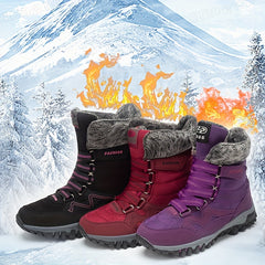 Women's Snow Boots Non Slip Wear Resistant High Tube Hiking Comfortable Boots