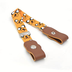 Kids Elastic Stretch Belt Snap Button Closure Girls 60-96 cm