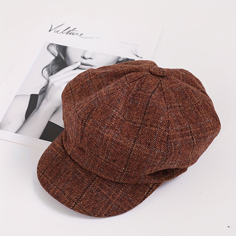 Outdoor Literary Artist Hat Warm Sunshade Octagonal Hat