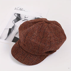 Outdoor Literary Artist Hat Warm Sunshade Octagonal Hat