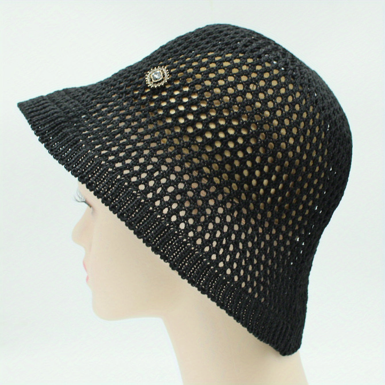 Breathable Crochet Bucket Hat for Women