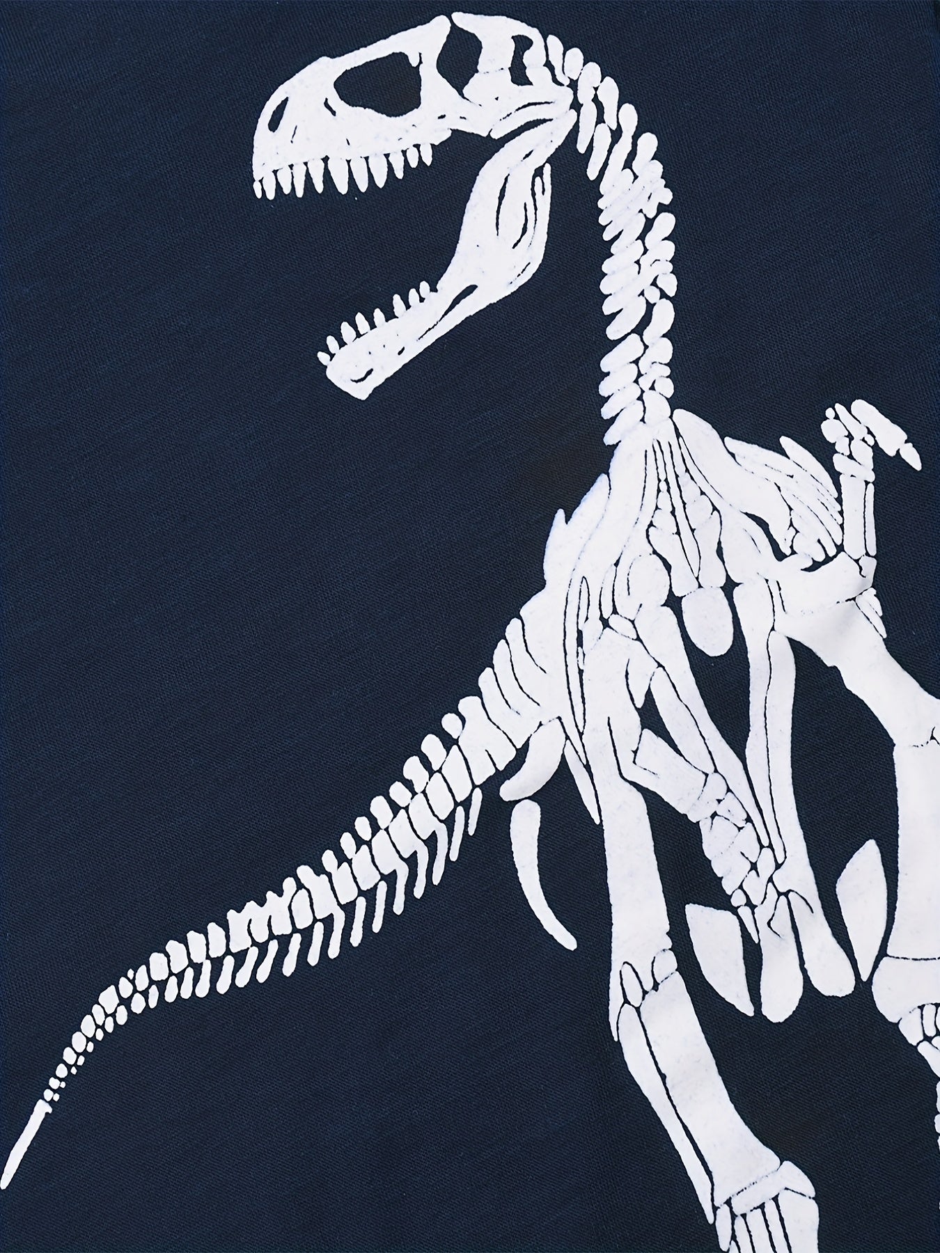 2pcs Toddler Boys Glow Dino Pajamas Set