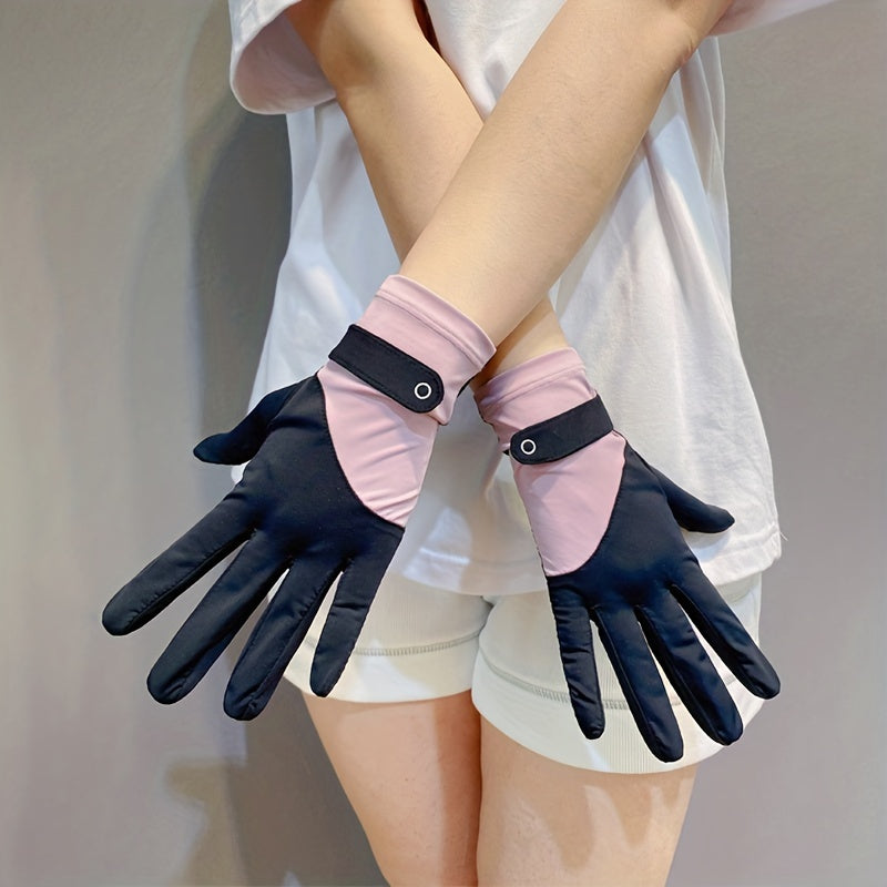 Ice Silk Mesh Gloves Non-slip UV Protection Cycling Driving