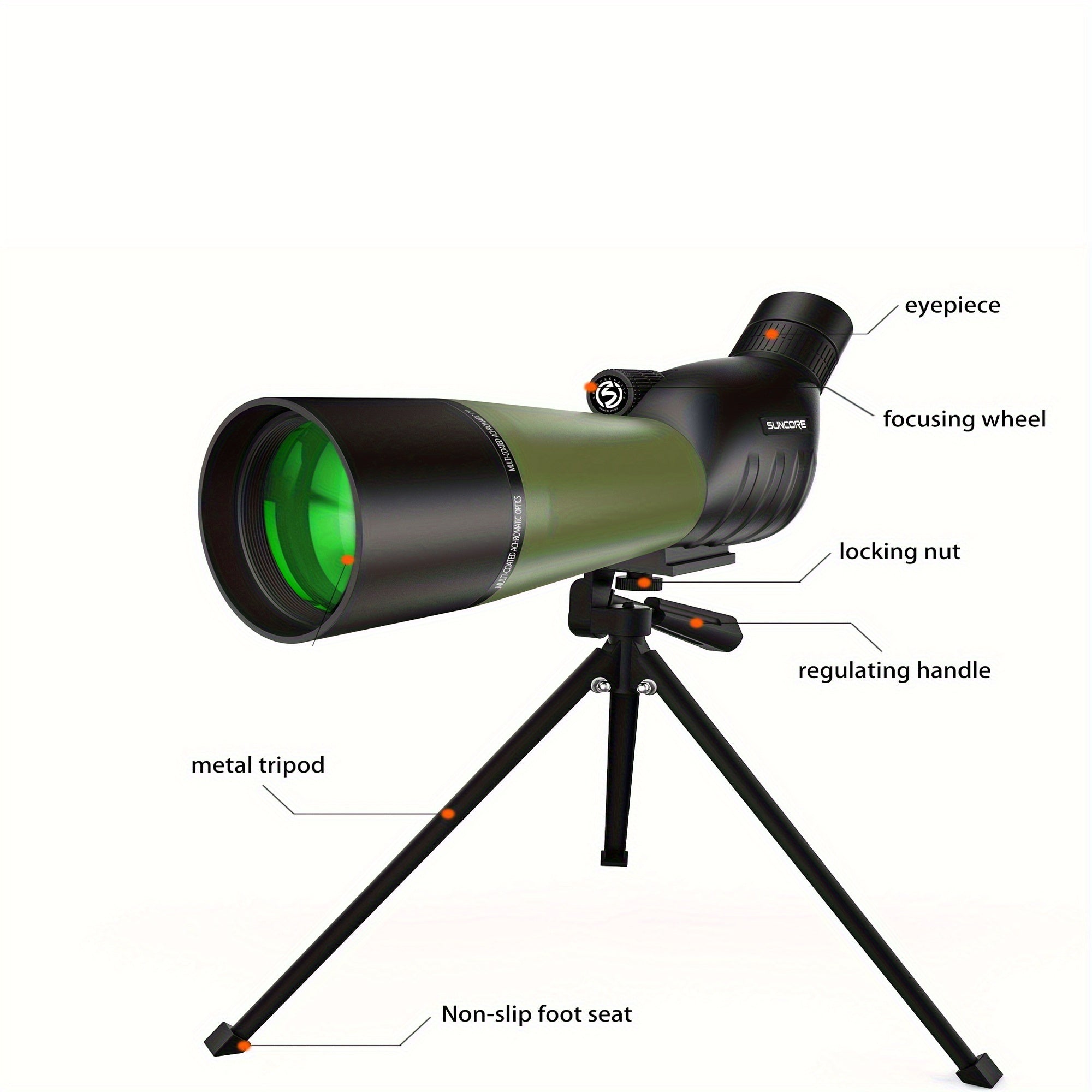10x50 HD Birding Binoculars with Metal Tripod & Smartphone Adapter