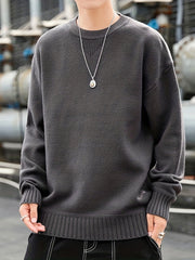 Knitted Sweater Men's Casual Warm Crew Neck Pullover For Fall Winter
