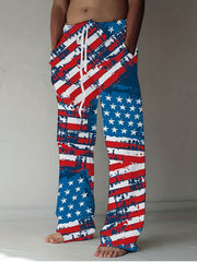 Tie Dye Drawstring Sweatpants Straight Leg Casual Pants for Men