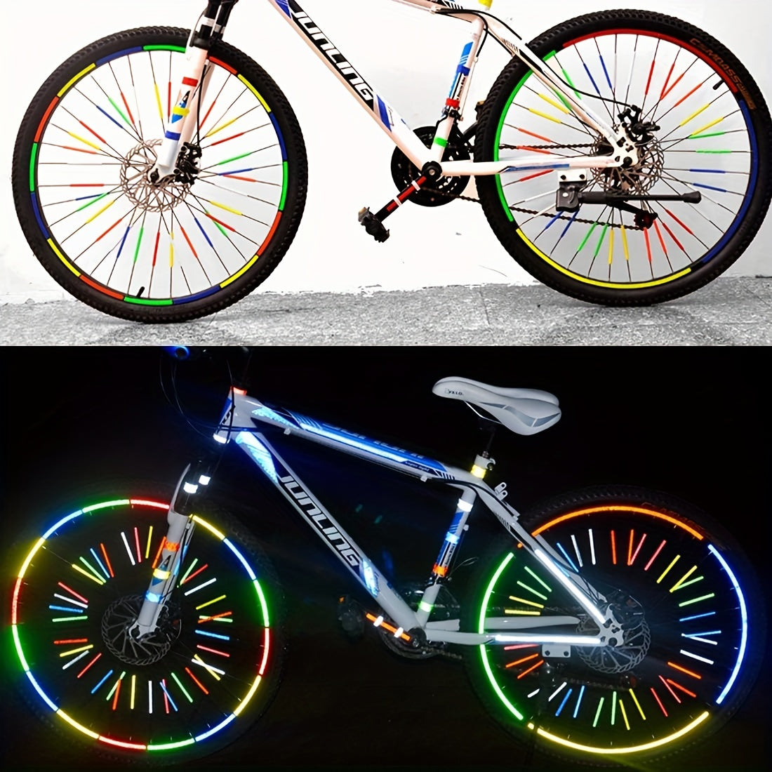 8Pcs Reflective Wheel Hub Stickers for Safety on Roadways