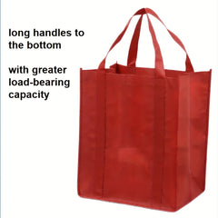8pcs Non-woven Tote Bags Reusable Large Shopping Bags - DIY Printing Handbag
