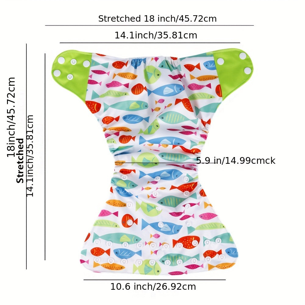 4 Pcs Reusable Cloth Diapers For Girls Boys Adjustable Washable Nappy