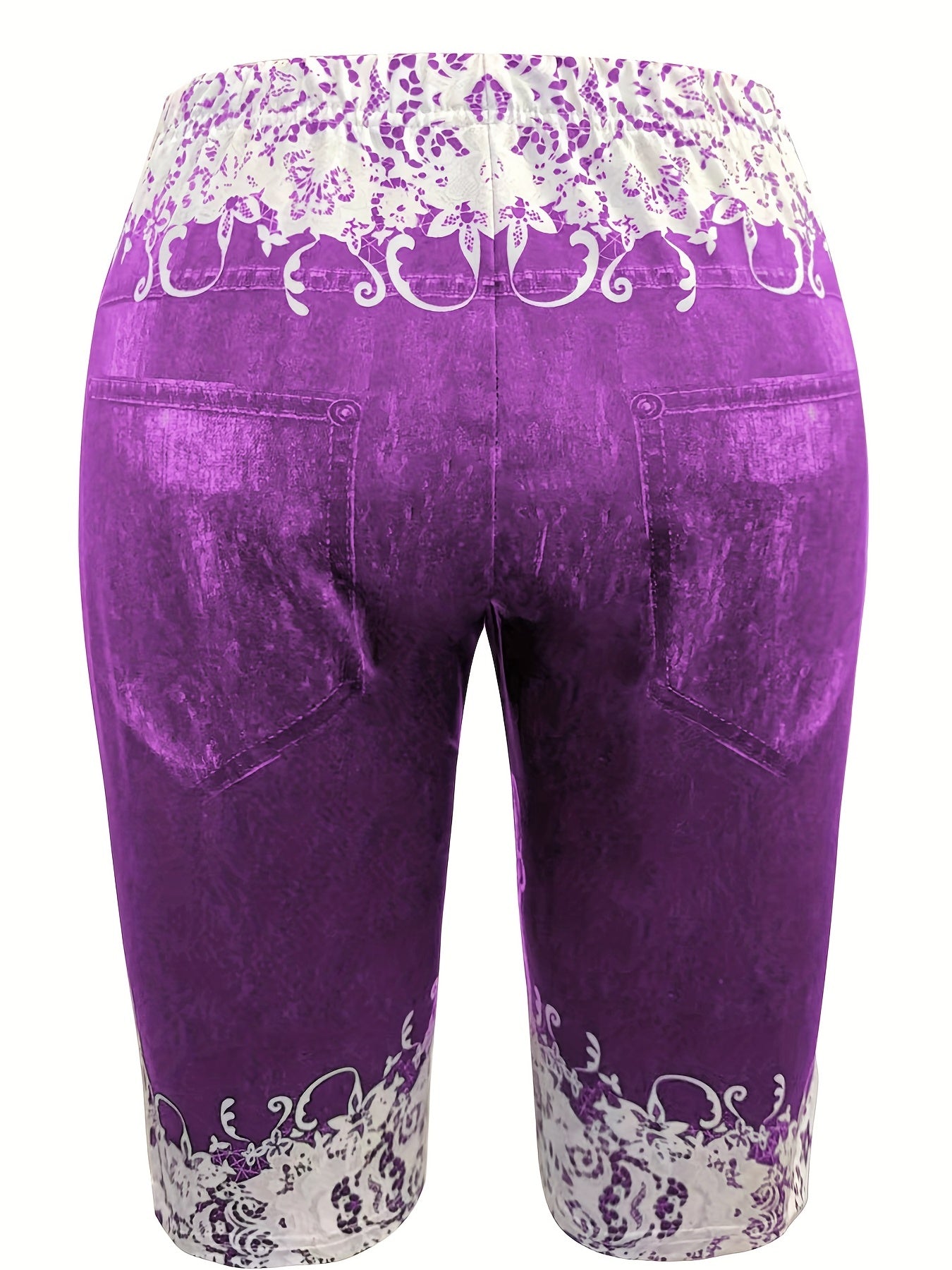 Graphic Print High Waist Shorts for Women