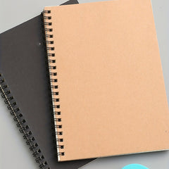 4 Packs 60 Papers 120Pages B5 Khaki Hard Cover Notebook