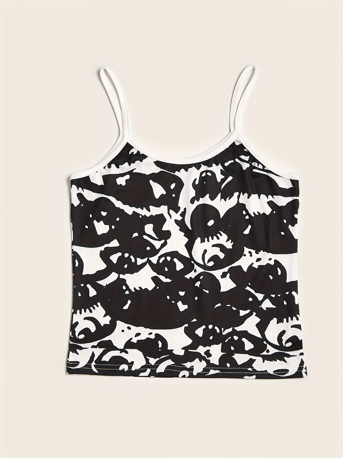 Print Cami Top Crew Neck Sleeveless Summer Top Women's Clothing