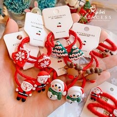 Christmas Rubber Band Santa Claus Elk Snowman Bell Christmas Tree Gift