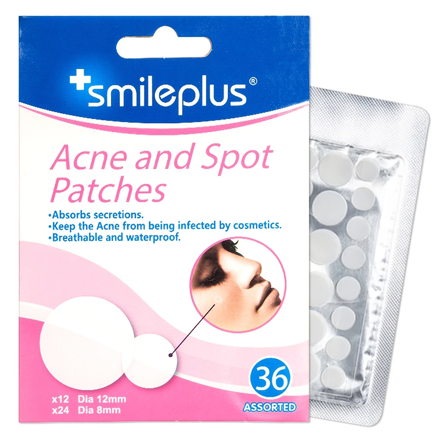 36 Ultra Thin Hydrogel Acne Patches 2 Sizes Waterproof Breathab