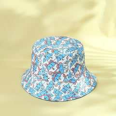 Dpg Print Bucket Hat Reversible Cartoon Sun Hat Travel Beach Hats For Women