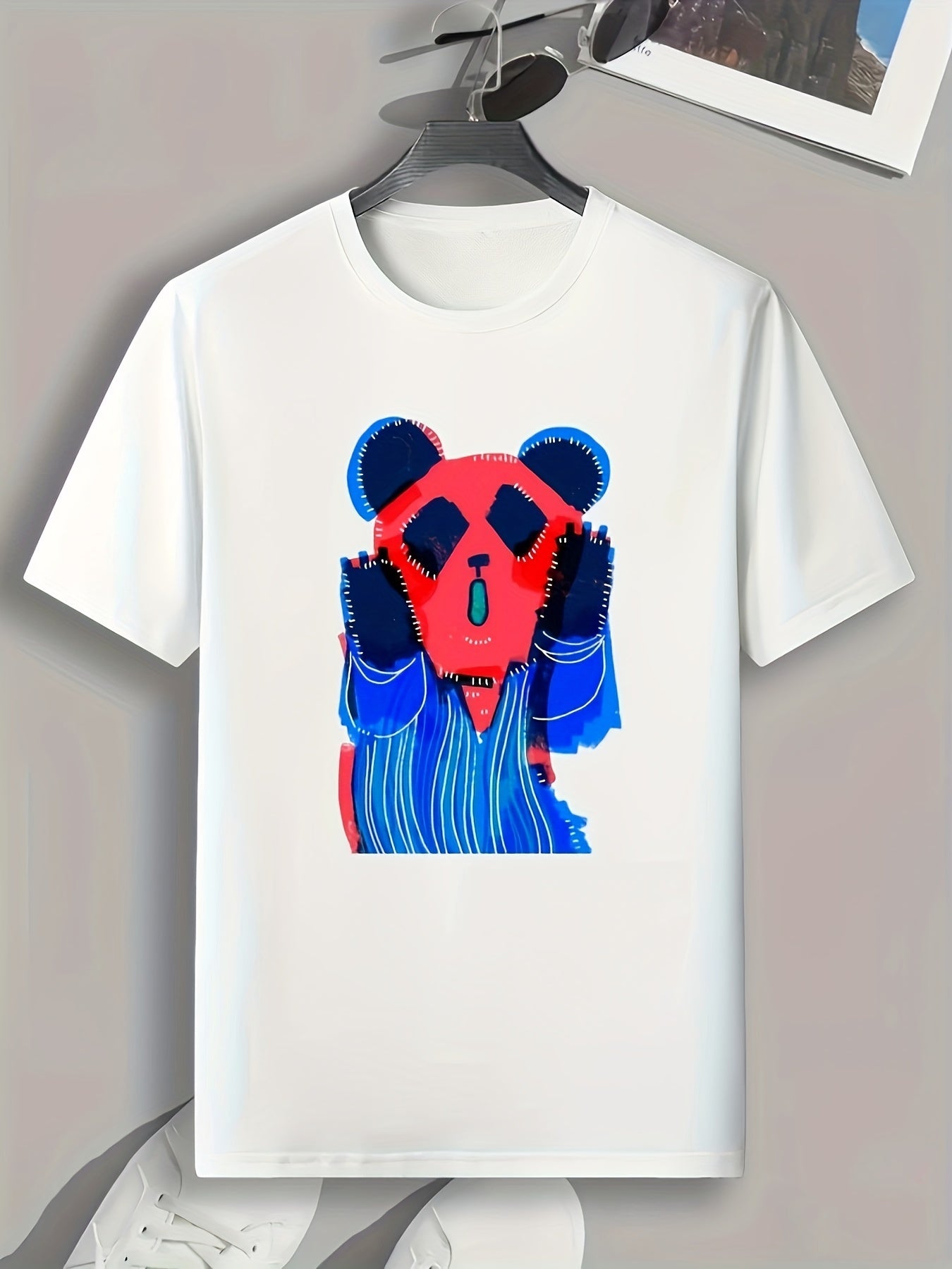 Funny Cartoon Print Men's Graphic T shirt Casual Comfy Tees For Summer