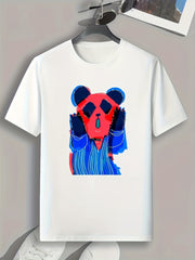 Funny Cartoon Print Men's Graphic T shirt Casual Comfy Tees For Summer