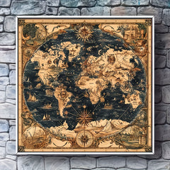 Ancient World Map Puzzle for Adults
