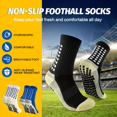 Men's Mid Crew Sport Socks Non Slip Shock Absorption Athletic Socks