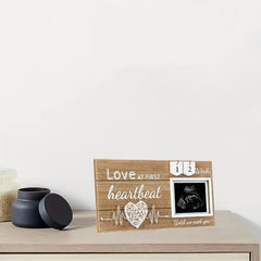 Wooden Baby Ultrasound Frame with Heartbeat Display