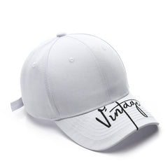 Adult Vintage Letter Embroidered Duck Tongue Cap Sun Protection Baseball Cap