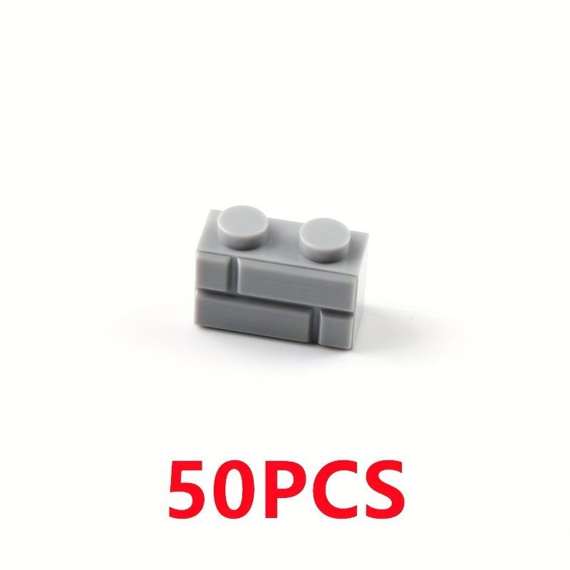 50pcs City Wall Building Blocks DIY Toys Parts Construction Bricks Kids
