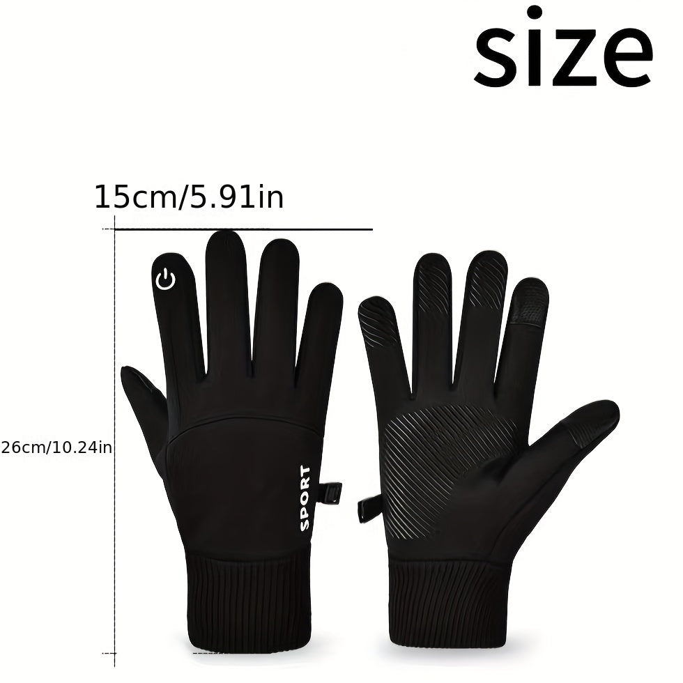 Waterproof Winter Cycling Gloves Touch Screen Warm Suitable Outdoor Sports