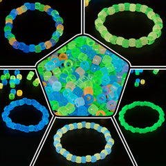 1000pcs Mixed Luminous Little Beads Hair Beads Plastic Horse Beads