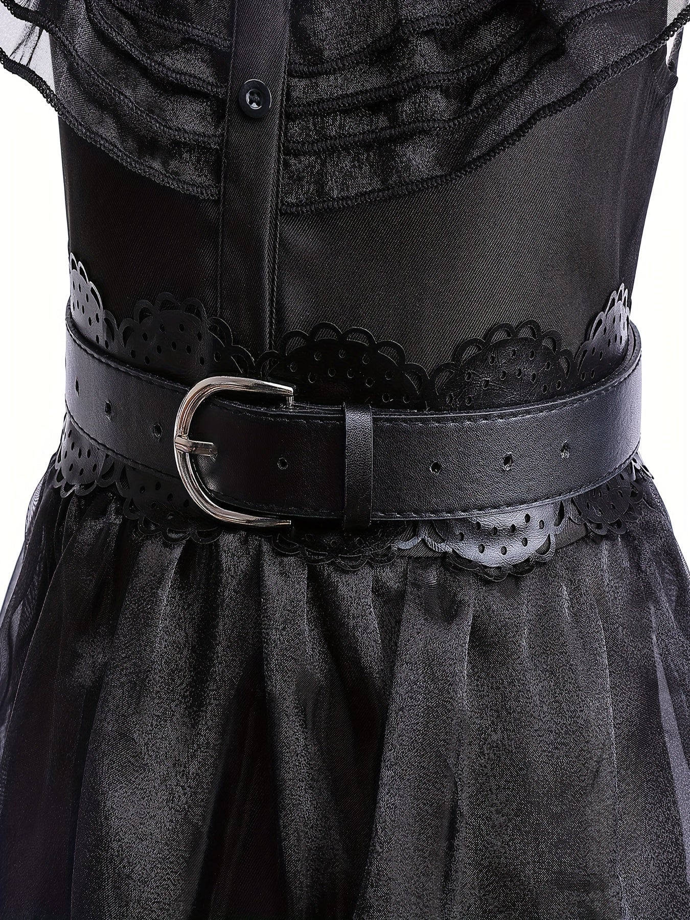 Girls Princess Dress Mesh Cosplay Party Dress With Belt And Socks Set