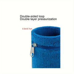 Multifunctional Wrist Protector for Sports Running Fitness with Zipper Pocket