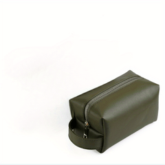 Minimalism PU Leather Cosmetic Bag for Women, Portable Makeup Storage Purse