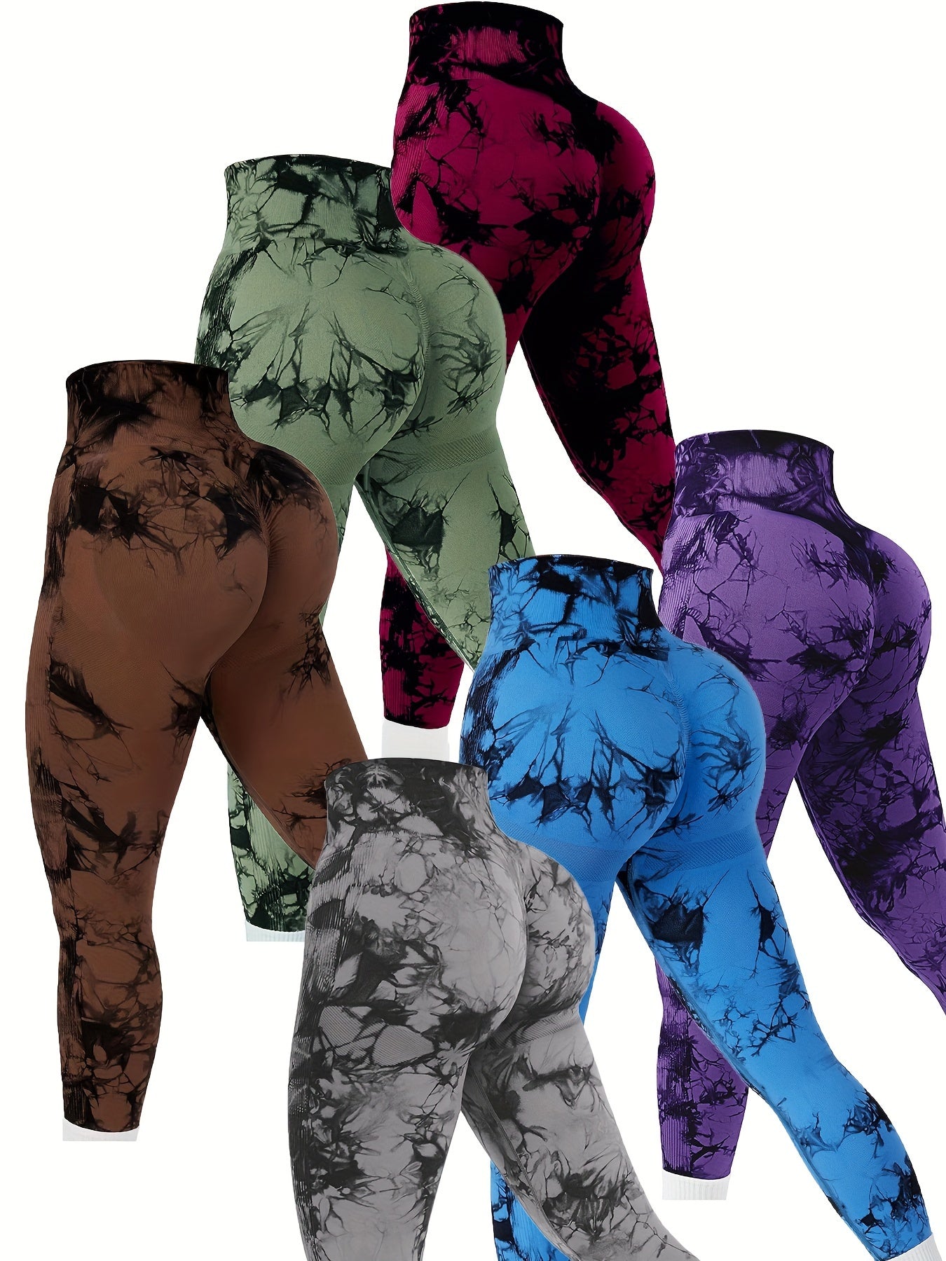 Tie Dye Seamless Yoga Pants High Stretch Fitness Leggings