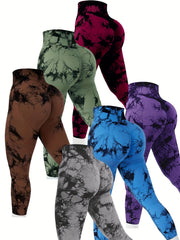 Tie Dye Seamless Yoga Pants High Stretch Fitness Leggings