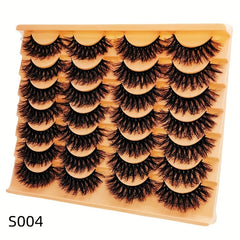 14 Pairs Faux Mink Lashes Thick Fluffy Dramatic Volume Reusable Makeup