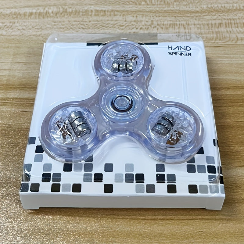 LED Crystal Fingertip Light Rotating Toy