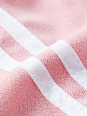 2pcs Girls Striped Waistband Shorts for Kids Summer Beach