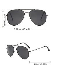 Men's Polarized Sunglasses Metal Frame Frog Mirror 3025 Glass Lens
