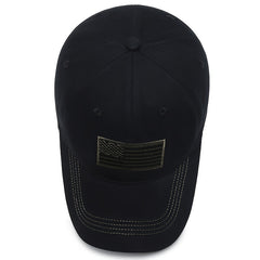 American Flag Patched Baseball Cap Sunscreen Outdoor Cap