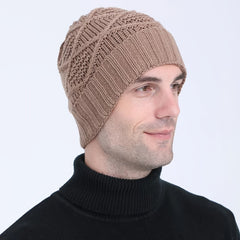 Men's Winter Jacquard Beanies Argyle Pattern Warm Hat