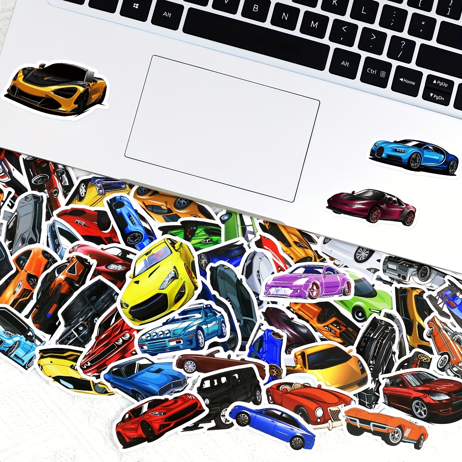 50pcs Sports Car Racing Waterproof Stickers for Water Bottle Laptop Decal