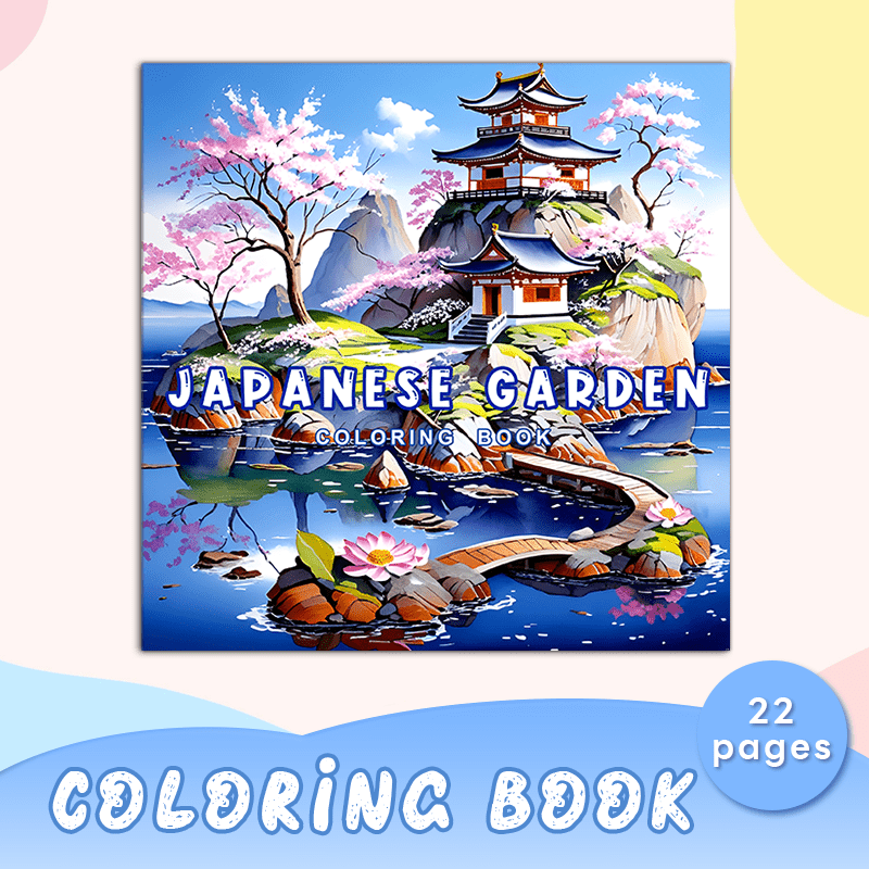 Japanese Garden Coloring Book for Adults Relax & Enjoy Scenes of Japan