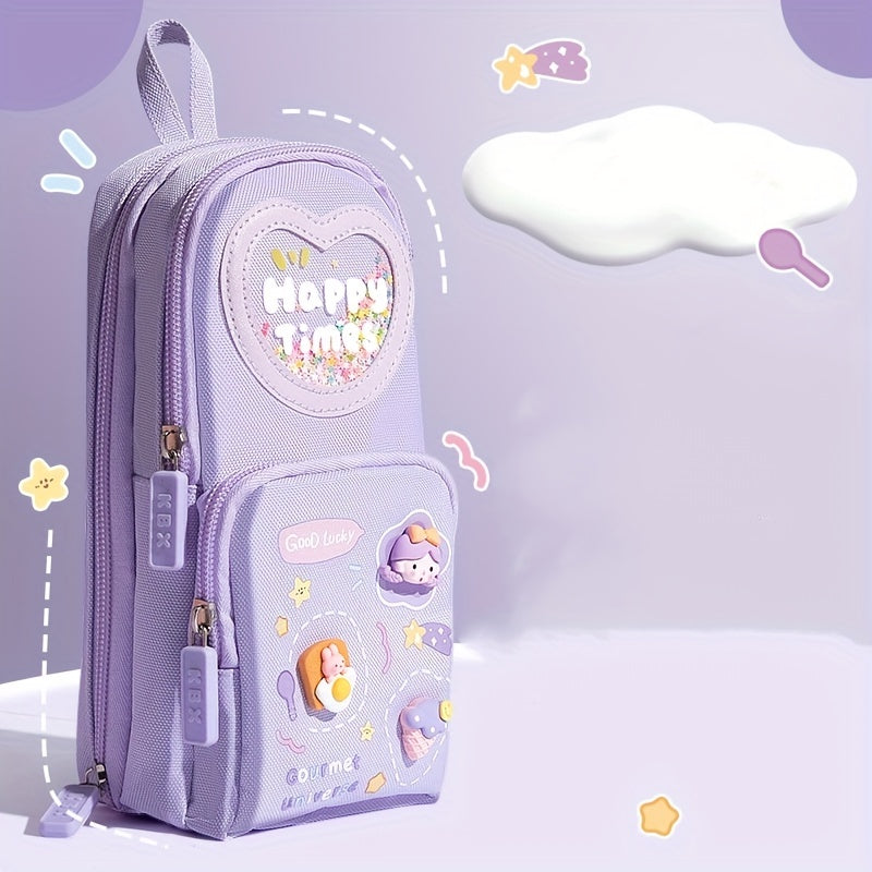 Girls Large Capacity Pencil Case & Stationery Set