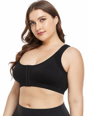 Mesh Front Buckle Sports Bra Racer Back Yoga Fitness Lingerie