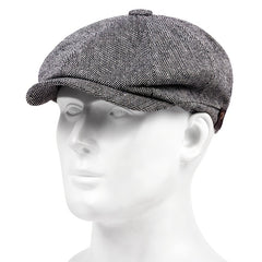 Men's Plaid Newsboy Hat Sunscreen Beret for Outdoor Use