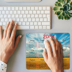 2022 Calendar Mouse Pad Non Slip Rubber Base Laptop Desk Mat